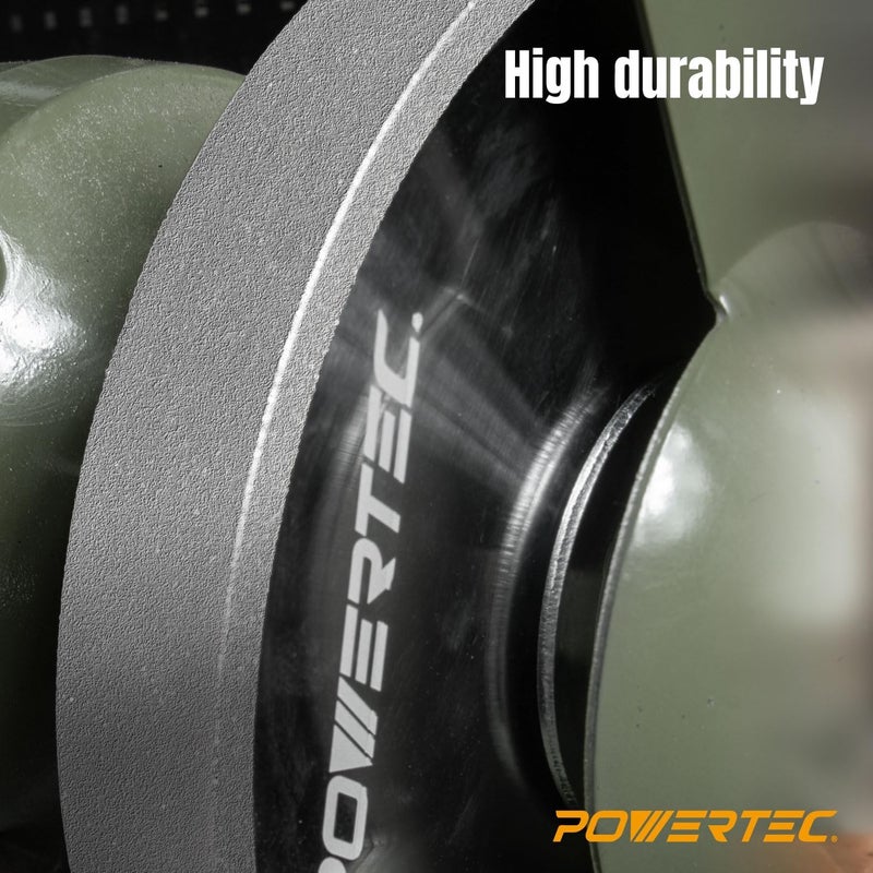 POWERTEC CBN Grinding Wheel 8 Inch 180 Grit, Bench Grinder Wheel for Sharpening HSS Tools, Lathe Tools & Chisel Set, 8" x 1" Wide, 5/8" Arbor Bench Grinder Wheels for Bench Grinder, 1 PK (15700) - Image 5